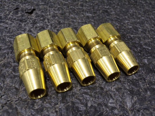 5pk, ADAPTER, TUBE TO PIPE, 3/8", AIR BRAKE COMPRESSION, 1/4", FEMALE PIPE, BRASS, FEMALE CONNECTOR (CR00169-BT25)