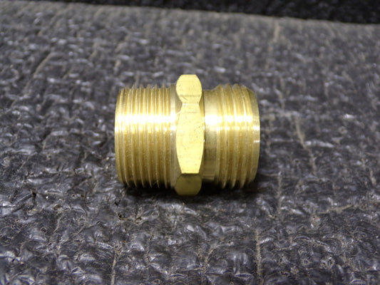WESTWARD Garden Hose Adapter, Fitting Material Brass x Brass, Fitting Size 3/4 in x 3/4 in (CR00188-BT26)