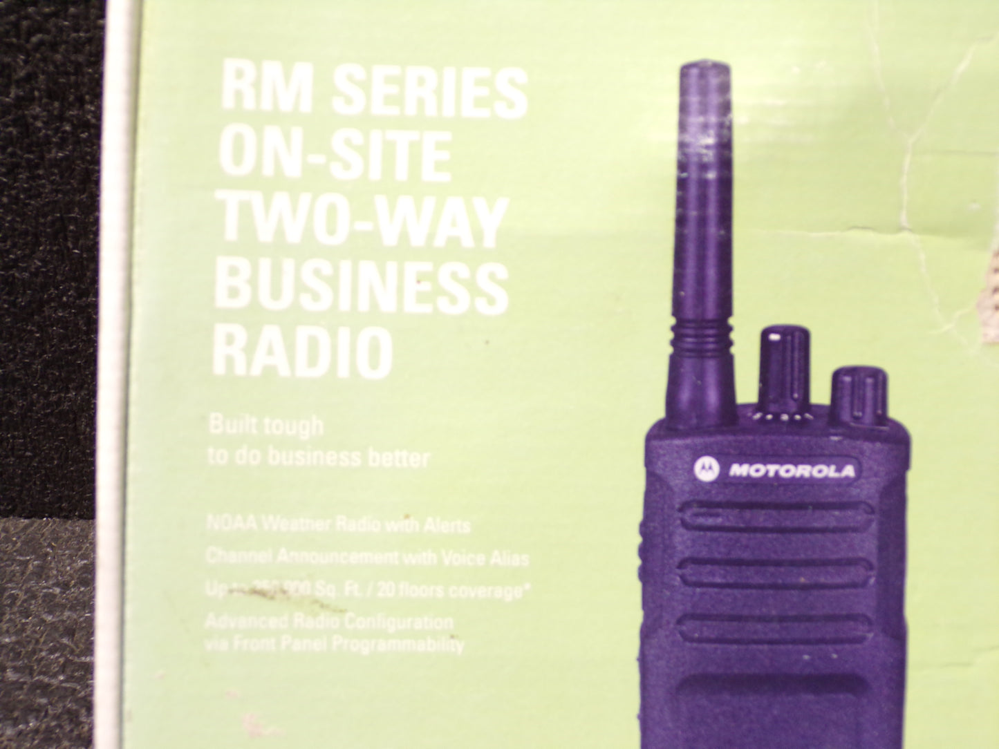 Motorola Solutions 250,000 Sq Ft Range, 8 Channel, 2 Watt, Series RM, Professional Two Way Radio (CR00241-BT02)