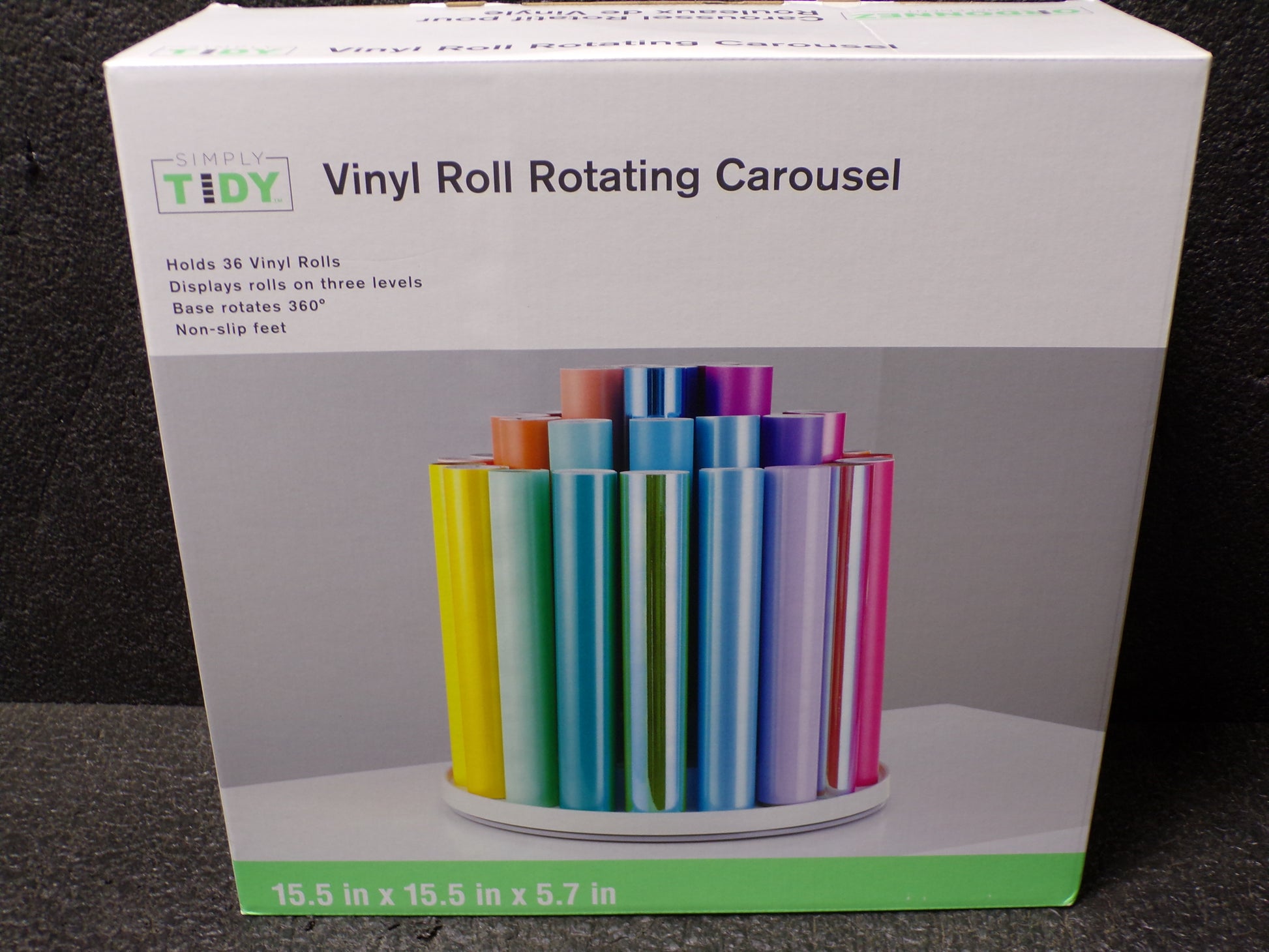 SIMPLY TIDY Vinyl Roll Organizer Stand - Holds up to 20 Vinyl Rolls
