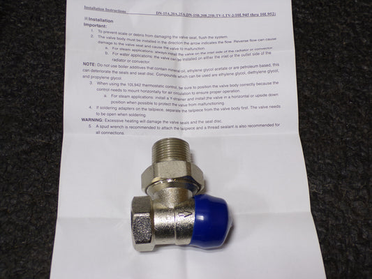 Thermostatic Radiator Valve, Brass H58-3, 1 in FPT, Body Style Angle (CR00287-BT59)