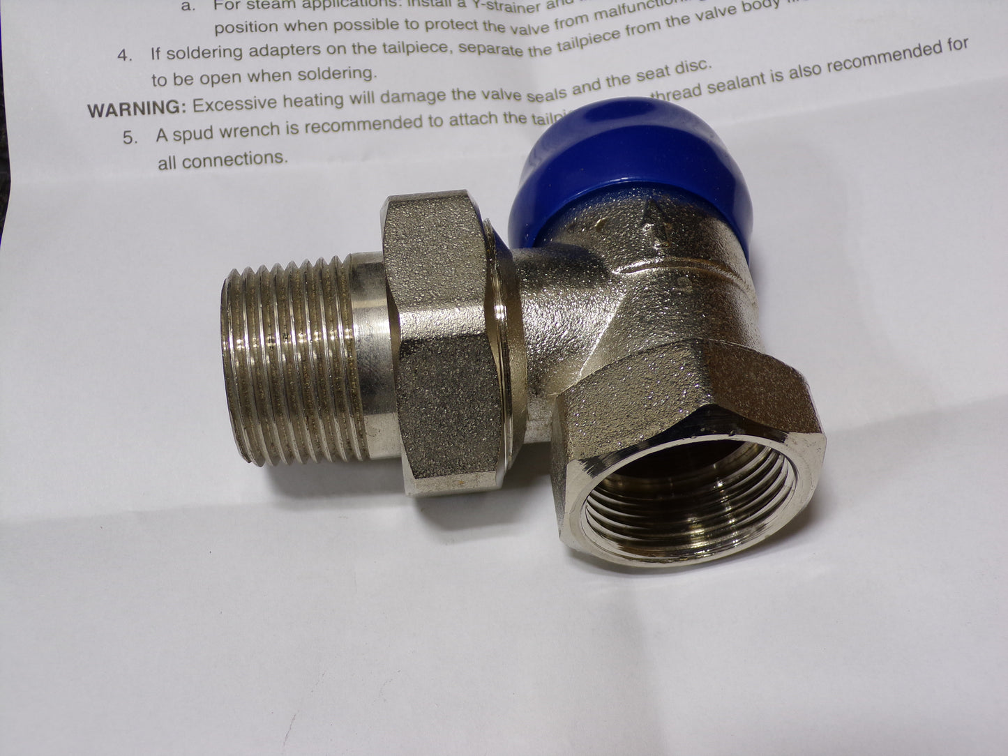 Thermostatic Radiator Valve, Brass H58-3, 1 in FPT, Body Style Angle (CR00287-BT59)