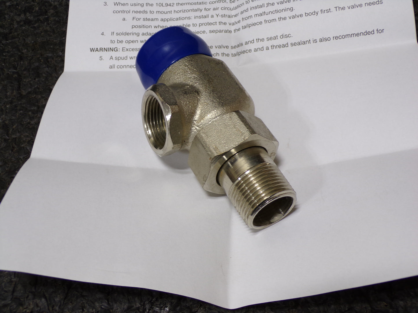 Thermostatic Radiator Valve, Brass H58-3, 3/4 in FPT, Body Style Horizontal Angle (CR00288-BT59)