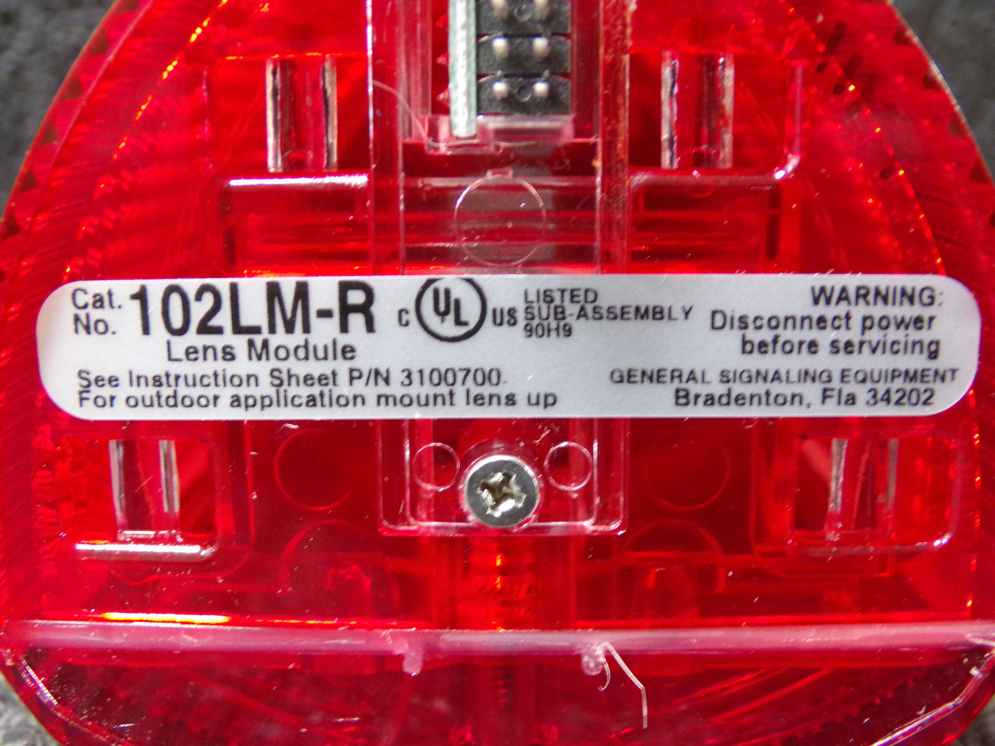 Edwards 102 Series lens module, 102LM-R (red) (CR00307-WT07)