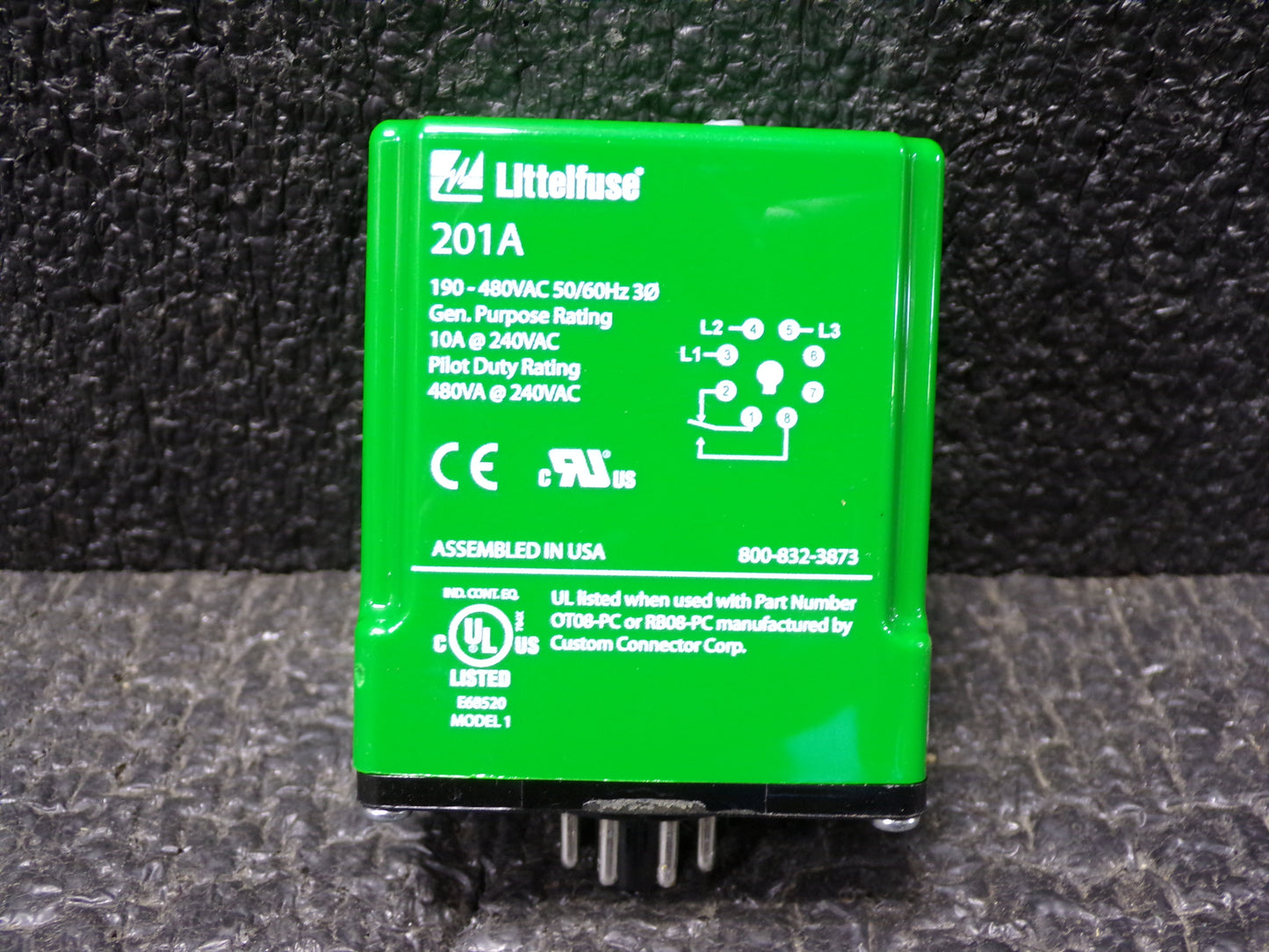 Littelfuse 201A, 3-phase, auto-ranging, dual-range voltage monitor (CR00335-BT21)