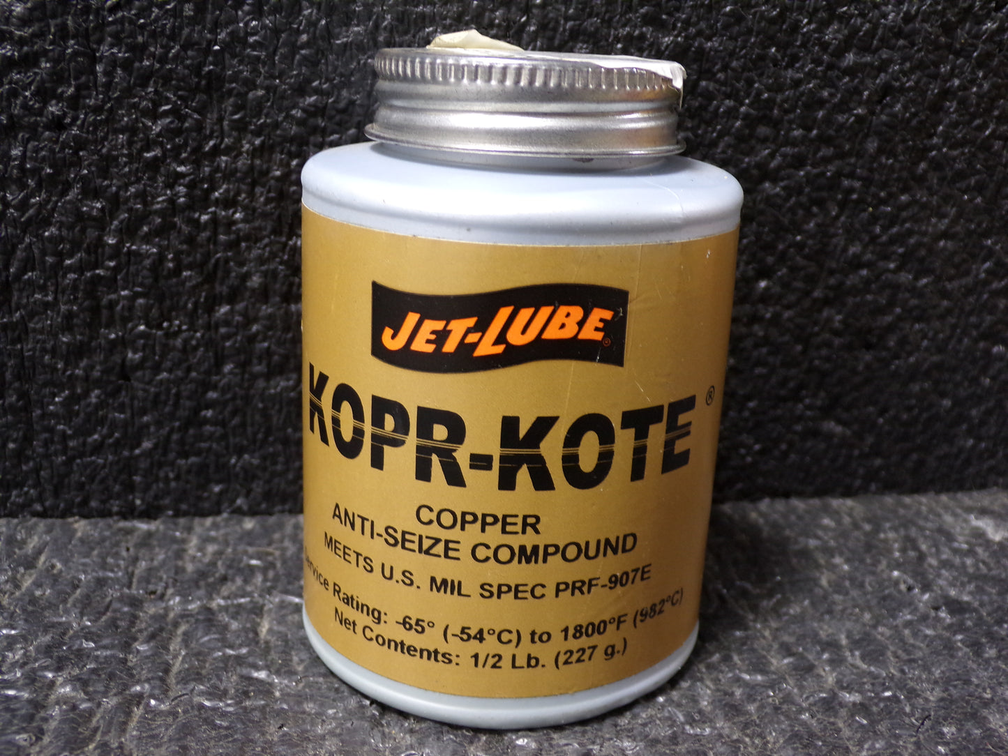 JET-LUBE General Purpose Anti-Seize, 0.5 lb, Brush-Top Can, Copper, Paste, Kopr-Kote, -65°F, 1,800 °F (CR00407-X03)