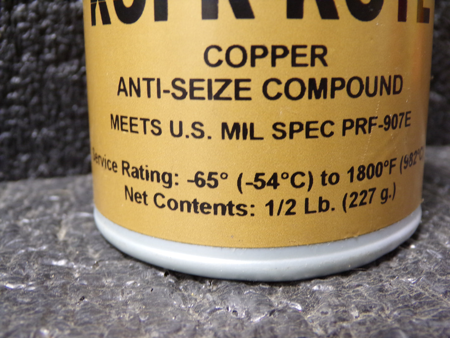 JET-LUBE General Purpose Anti-Seize, 0.5 lb, Brush-Top Can, Copper, Paste, Kopr-Kote, -65°F, 1,800 °F (CR00407-X03)