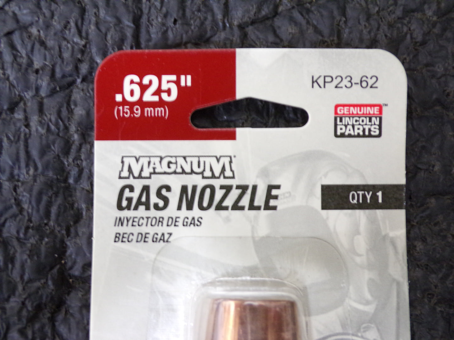 LINCOLN ELECTRIC Nozzle, Gas, Fixed, .625" ID, KP23-62 (CR00434-WT38)