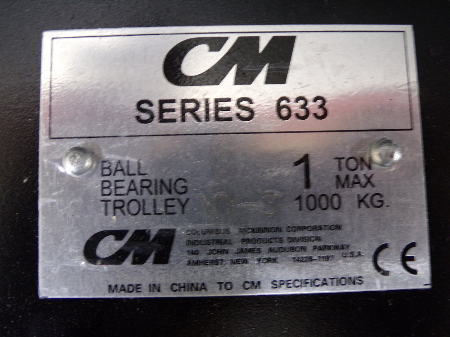 CM 1 Ton Capacity Wide Range Ball Bearing Trolley (CR00441-WT36)