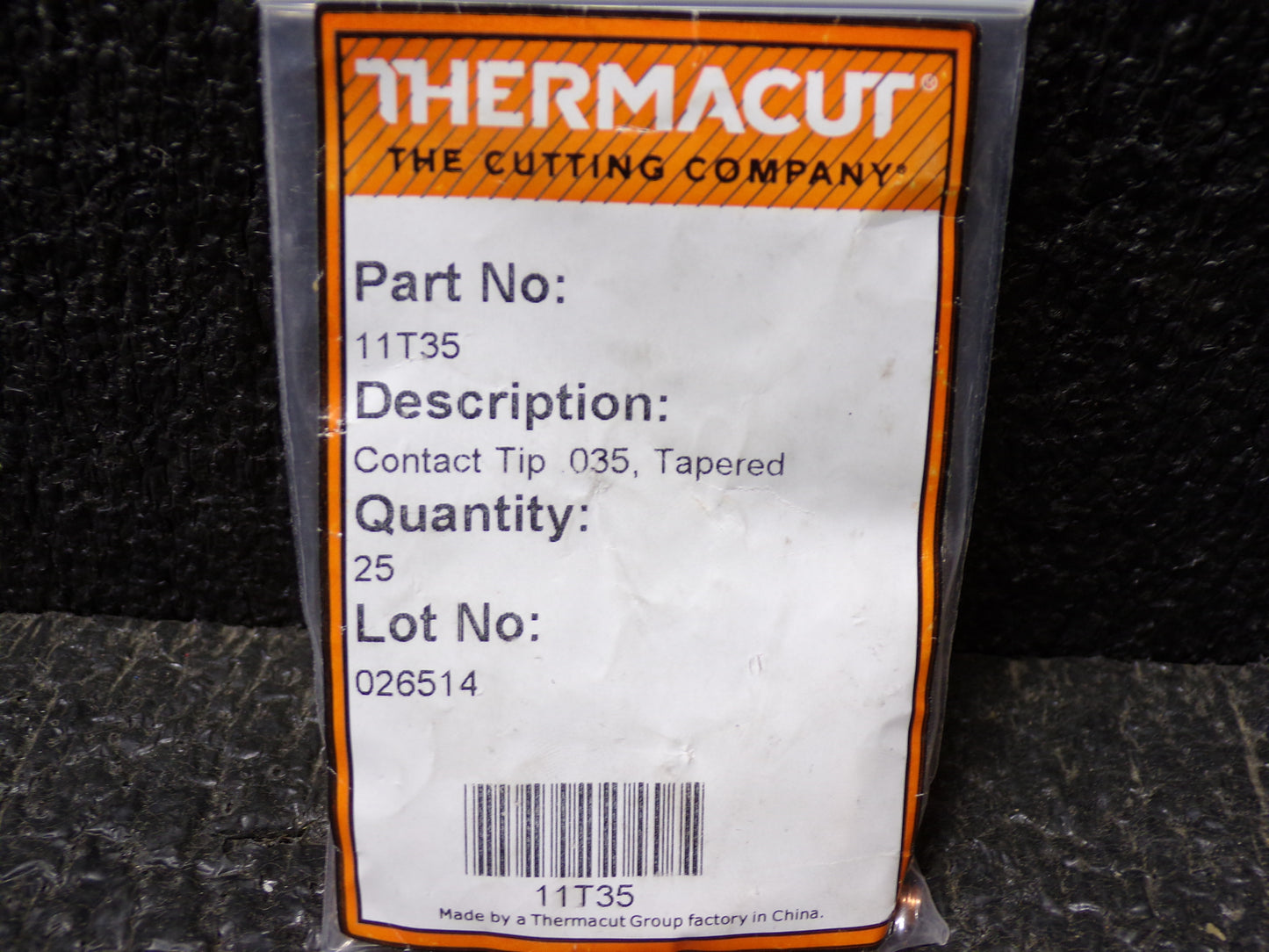 Thermacut Tweco #1 Contact Tip .035, Tapered, pk25 (CR00448-WT38)