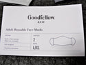 Adult Cloth Masks, Reusable, Machine Washable, Reversible (2 pack) Navy, L/XL (CR00461WTA)
