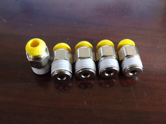 ADAPTER, TUBE TO PIPE, 4 MM, PUSH-IN, 1/8", BSPT, BRASS, ,METRIC PUSHLOK MALE CONNECTOR (CR00509-WTA12)