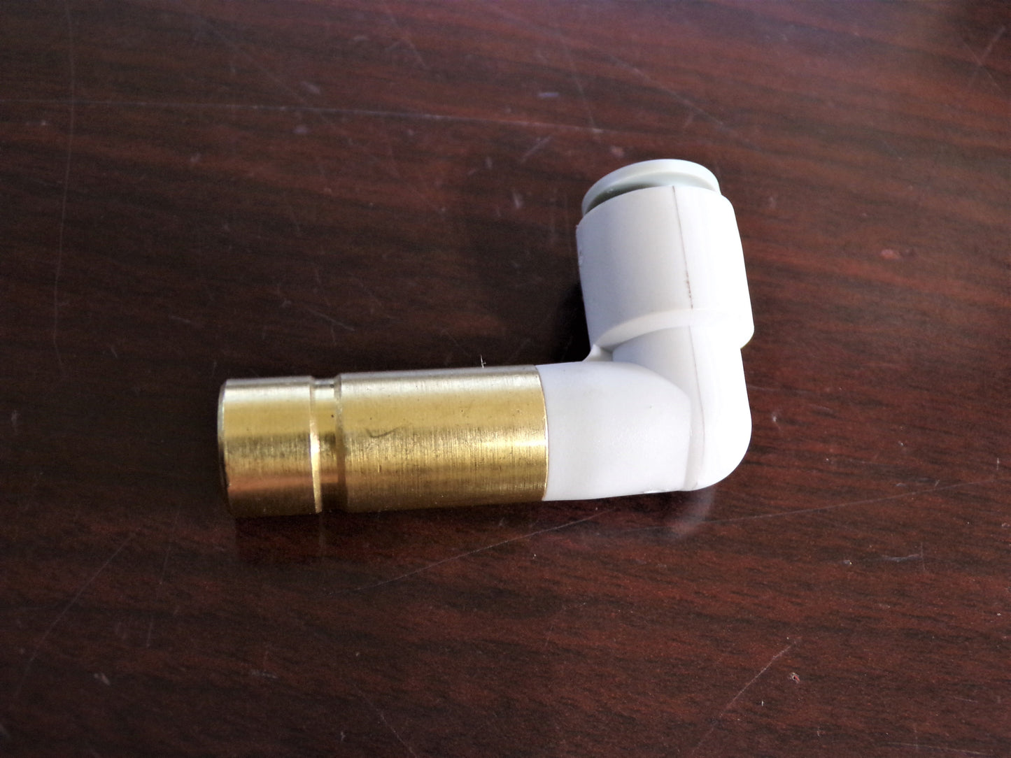 SMC Brass/Poly Elbow, 5/16" (8mm) x 7/16" (12mm) Push To Connect (CR00522-WTA14)