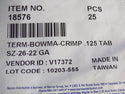 TERM-BOWMA-CRIMP .125 TAB SZ-26-22 GA, 25 pk (CR00526WTA14)