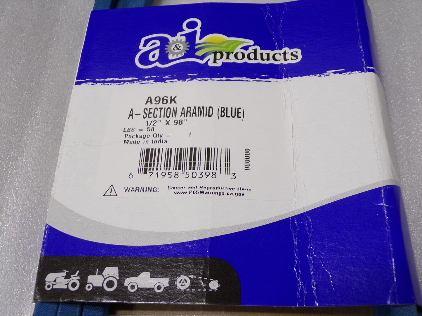 A & I PRODUCTS Aramid Blue V-Belt (1/2" X 98") A96K (CR00533-WTA14)