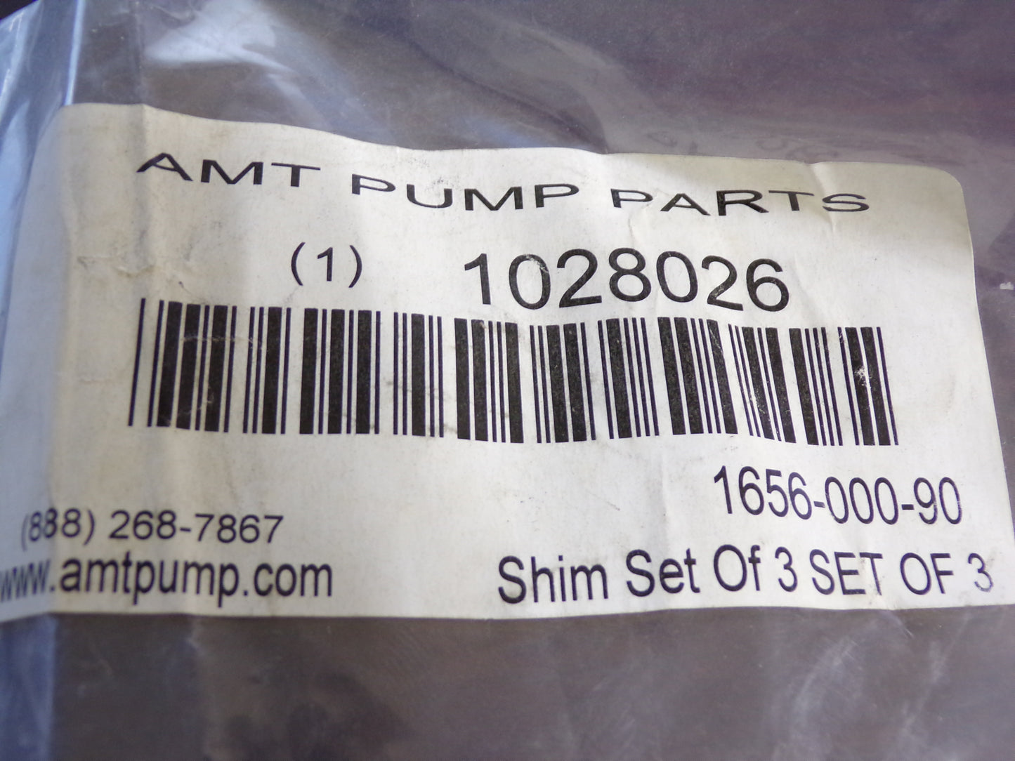 AMT Pumps, Impeller Shim Set, 1656-000-90, Set of 3 (CR00568-WTA14)