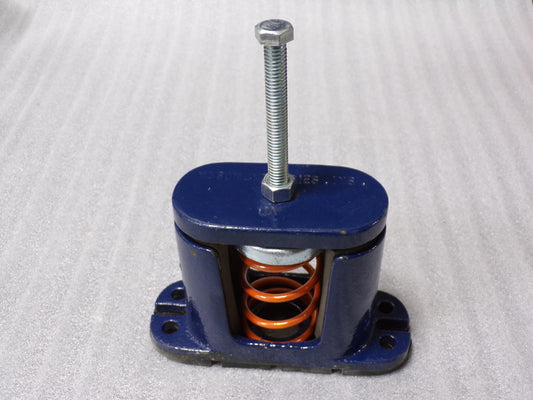 MASON Floor Mount Vibration Isolator: Spring, 35 to 75 lb, 0.75 in to 1.50 in, 4 1/2 in Ht, Orange (CR00598-WTA15)