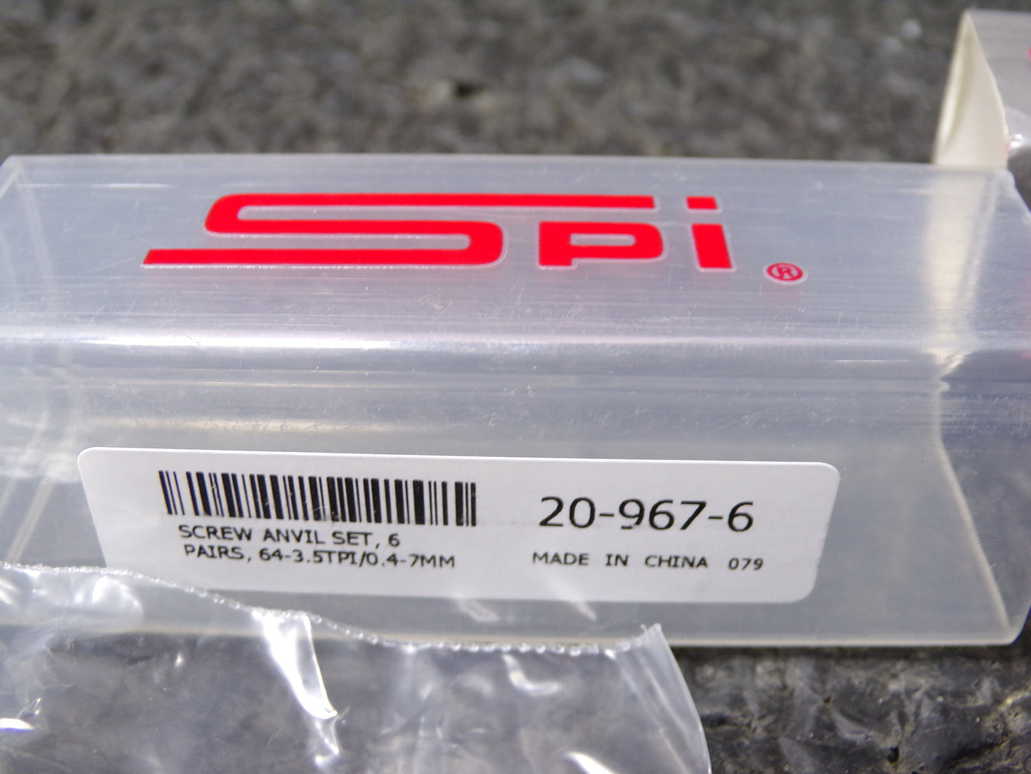 SPI Micrometer Anvil 0.4 to 0.7mm, Use with SPI Thread Micrometers, HAS A DEFECTIVE SNAP RING, (CR00613-WTA15)