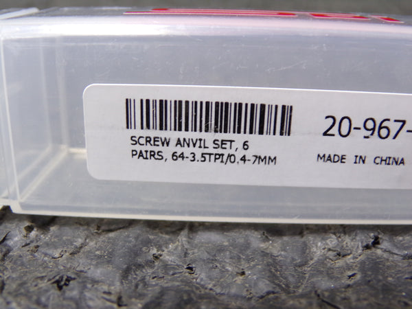 SPI Micrometer Anvil 0.4 to 0.7mm, Use with SPI Thread Micrometers, HAS A DEFECTIVE SNAP RING, (CR00613WTA15)