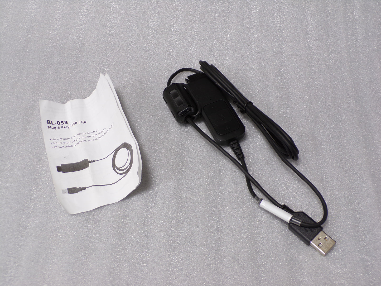 JPL USB/Jabra GN Quick Disconnect Bottom Lead Cable With Universal Connection Lead Black BL-053+GN (CR00614-WTA15)
