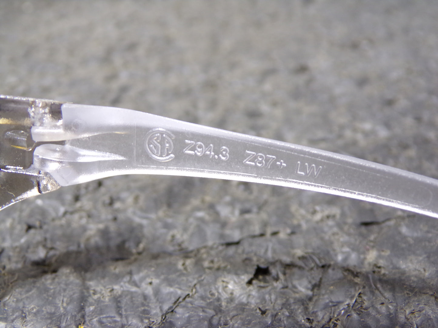 CONDOR Safety Glasses: Anti-Scratch, No Foam Lining, Wraparound Frame, Frameless, Gray Mirror, Clear (CR00703-WT41)