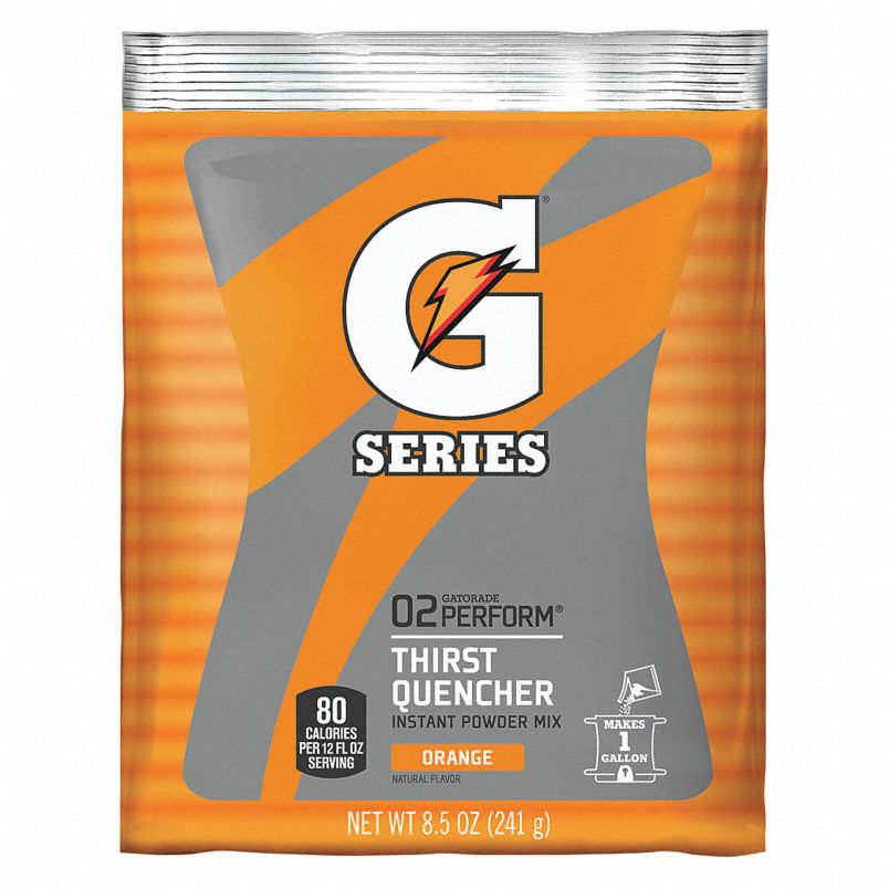GATORADE Sports Drink Mix: Orange, Regular, 1 gal Yield per Unit, 8.5 oz Thirst Quencher Pack Size, Case of 40 FREE SHIPPING (CR00761-WH3uyw6)