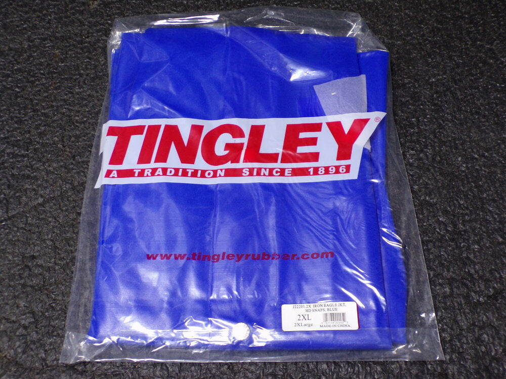 TINGLEY Blue, Rain Jacket, 2XL, Polyurethane, Men's (SQ9429792-WT18)